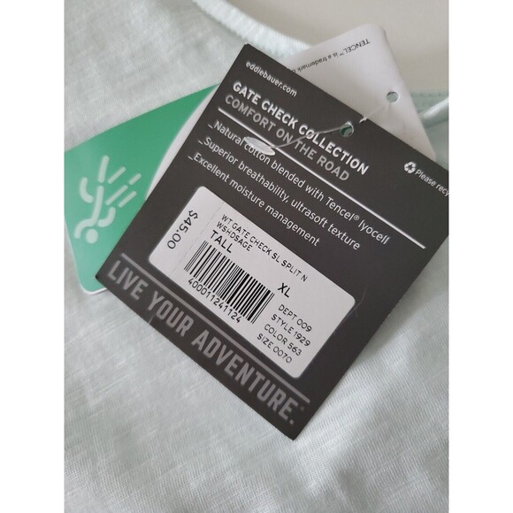 Eddie Bauer Green Gate Check Collection Sleeveless Nightgown Womens XL Tall - Picture 7 of 7